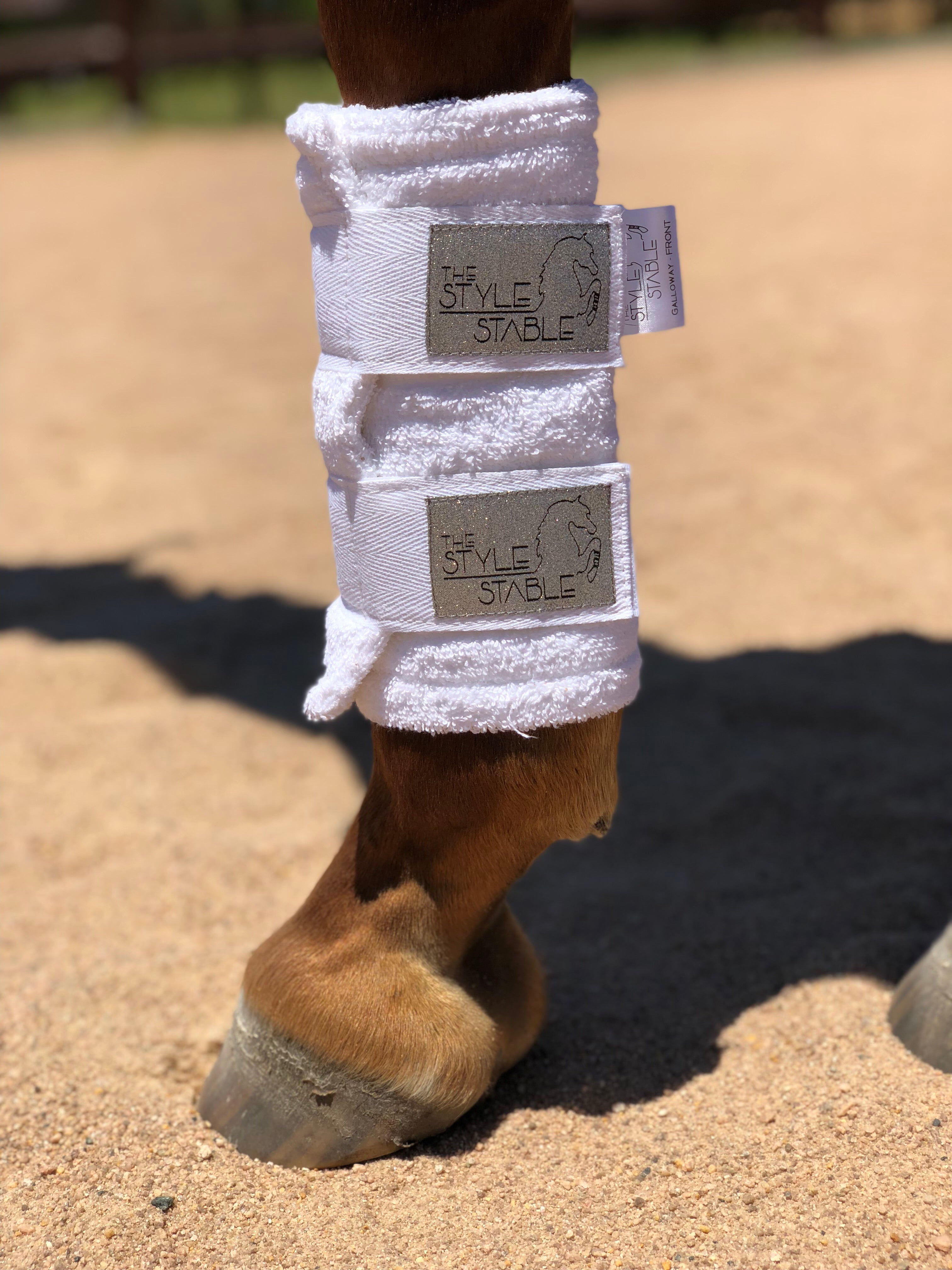 Platinum Towelling Boots - White