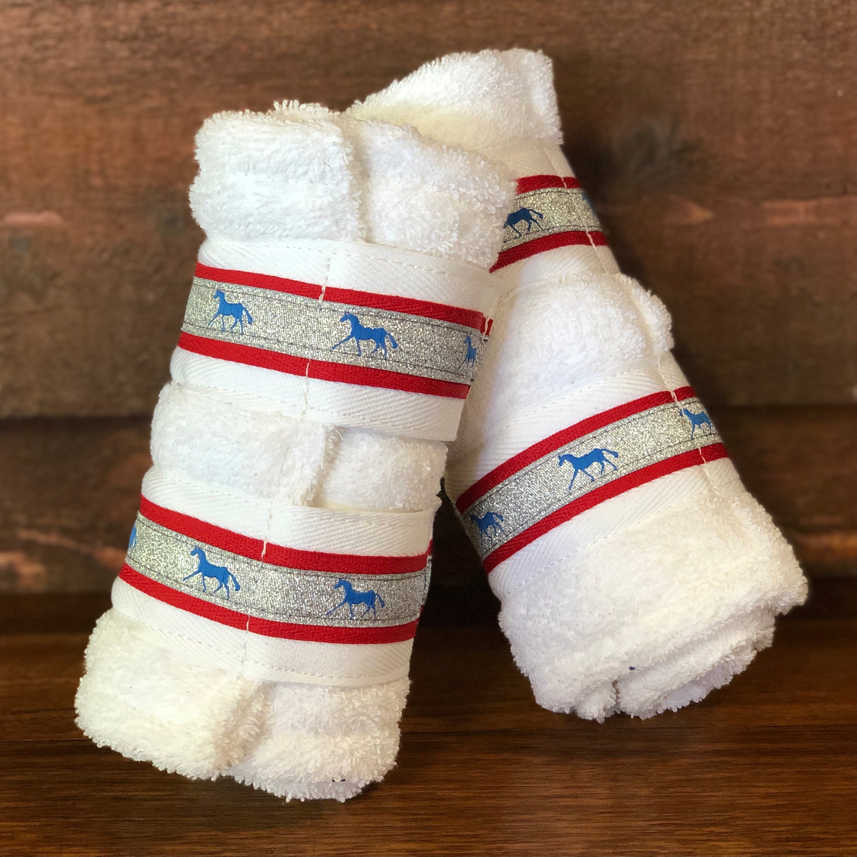 Deluxe Horse Boots - White Champion (set of 4)