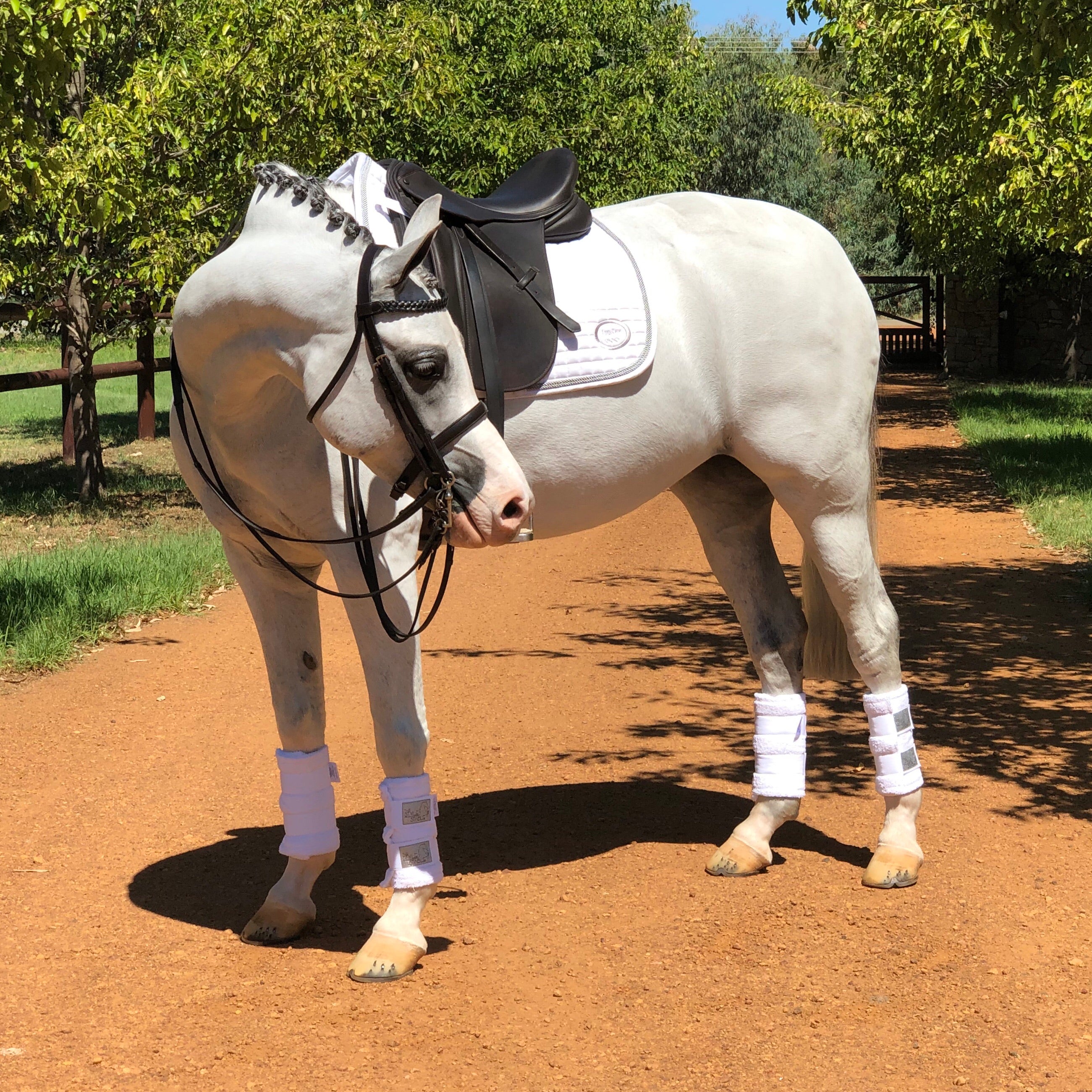 Platinum Towelling Boots - White