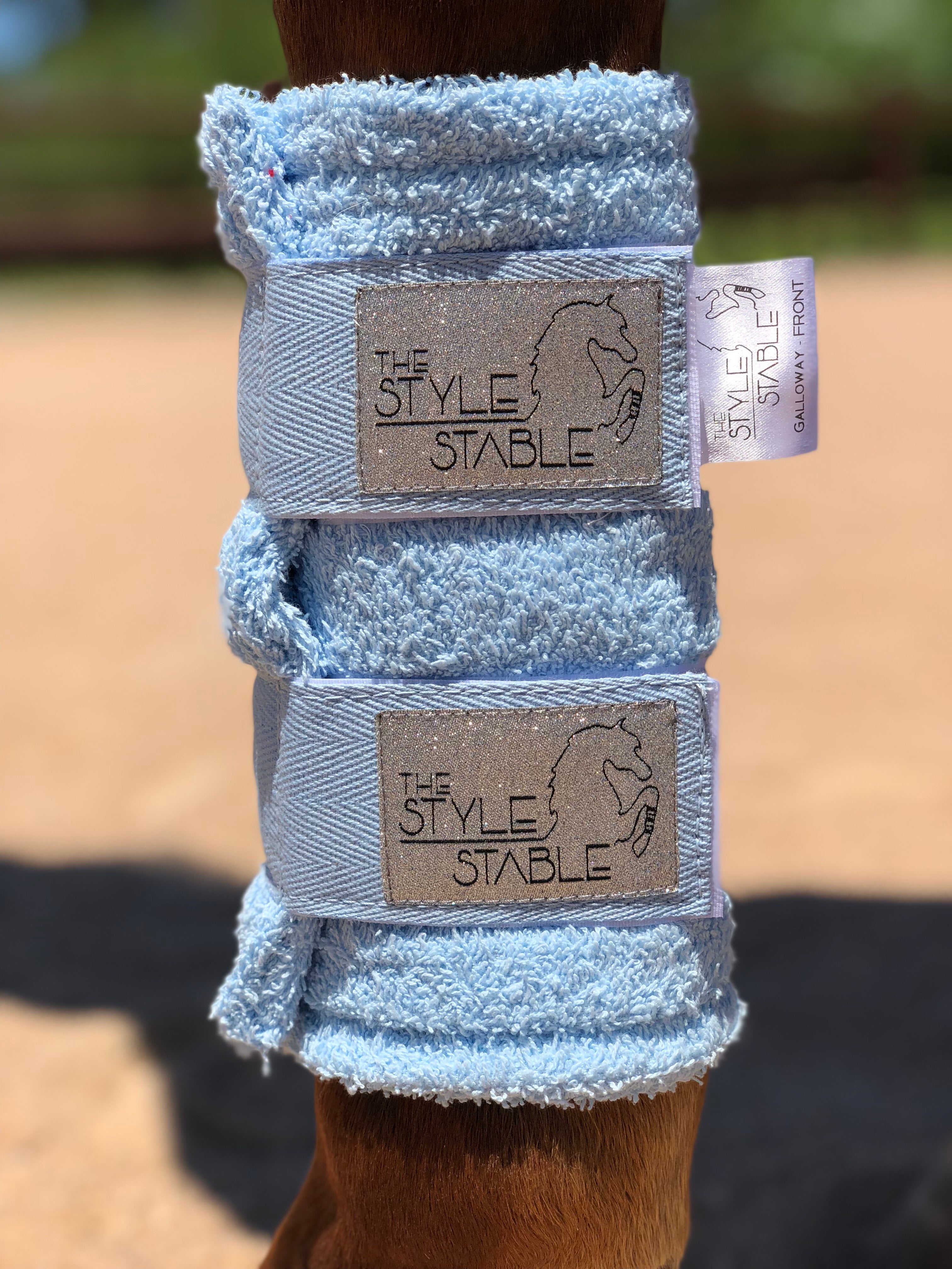 Platinum Towelling Boots - Sky Blue