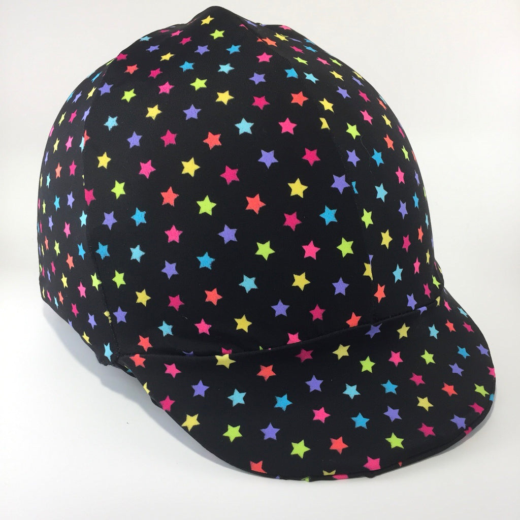 Rainbow Stars - Lycra Helmet Cover